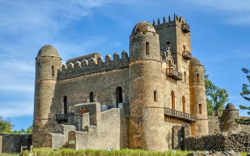 Fasiledes Castle in the royal enclosure of Gondar