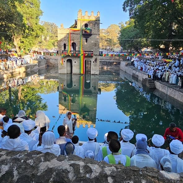 Timket celebrations at the Fasiladas' Bath in Gondar