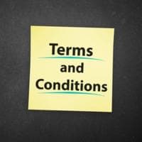 Terms and Conditions sticky note