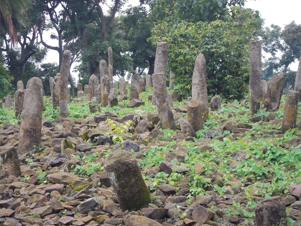 Ancient stone monuments at Tiya, Ethiopia