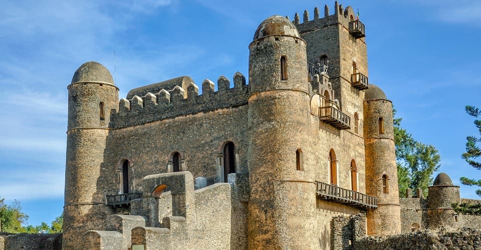 Fasil Ghebbi castle complex in Gondar, northern Ethiopia