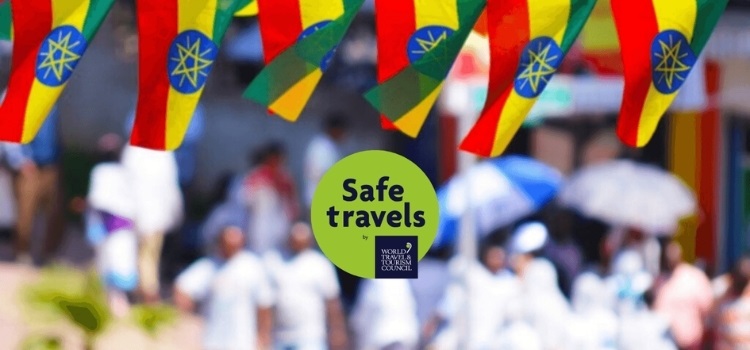 safe travel ethiopia stamp-wttc