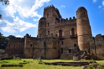 Sunset view over the ruins at Gondar, Ethiopia